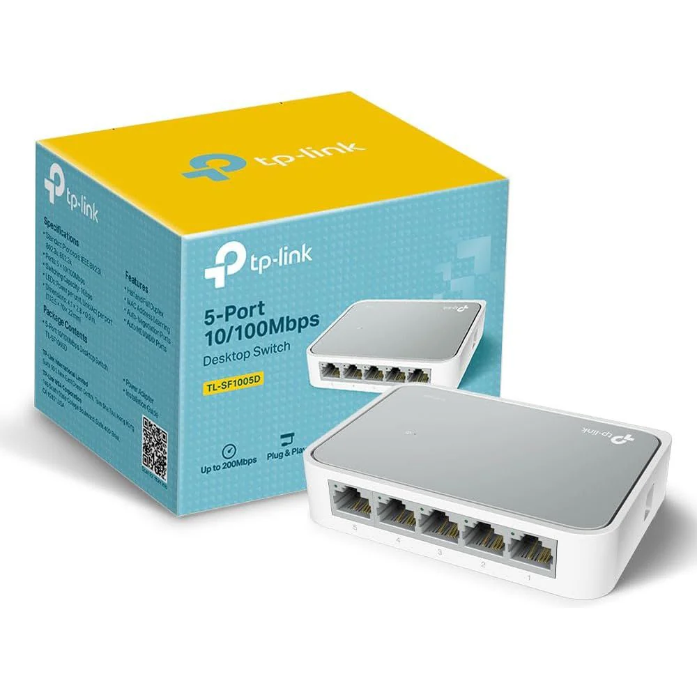 TP-Link TL-SF1005D 5-Port Unmanaged Fast Ethernet Access Switch